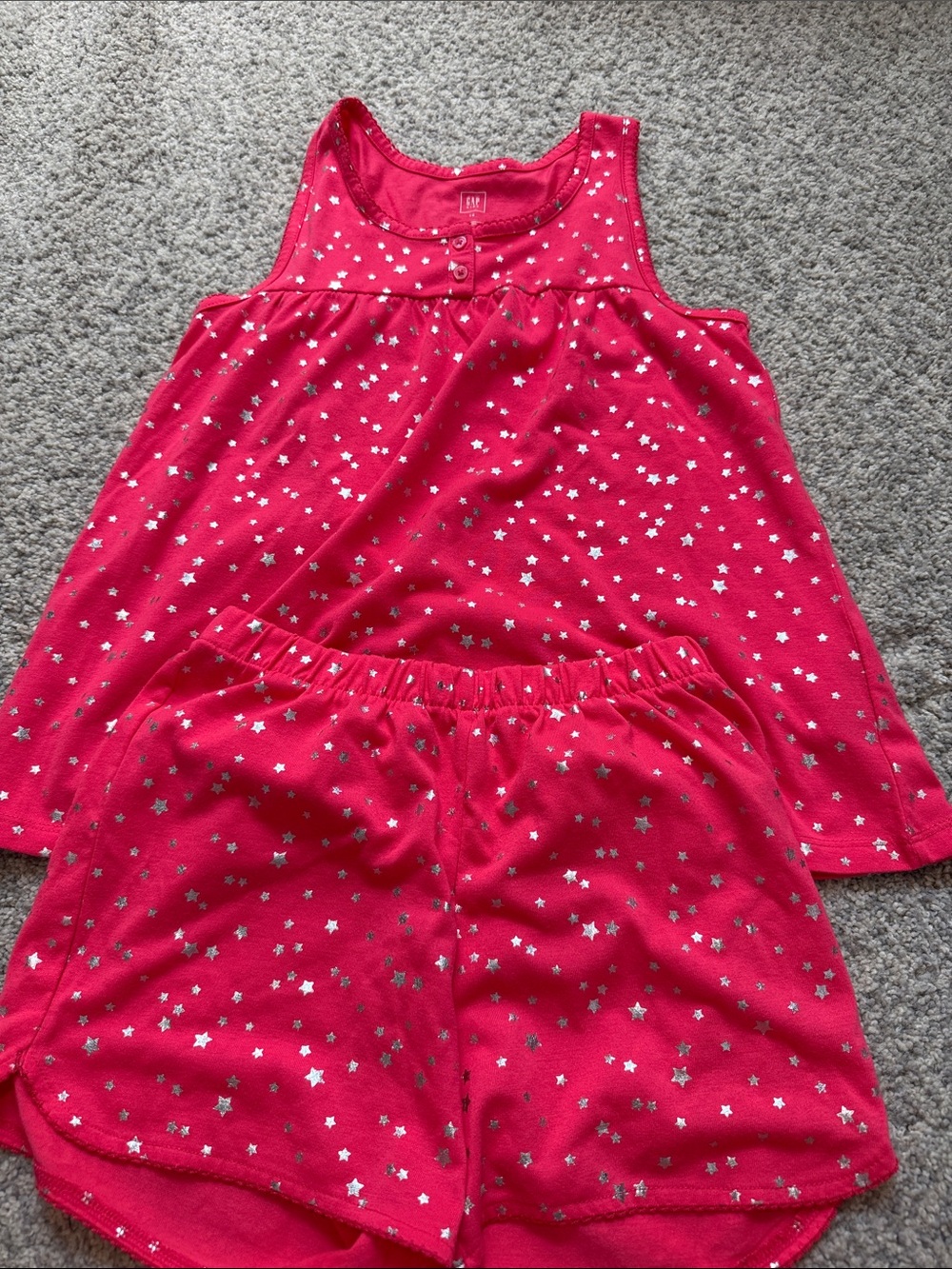 GAP Pink Star Tank Top & Shorts Pajama Set